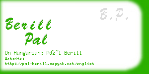 berill pal business card